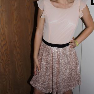 Pastel Pink Sequined Dress